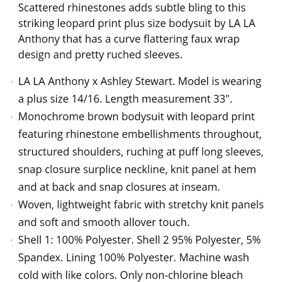 La La Anthony Body Suit - Picture 5 of 5